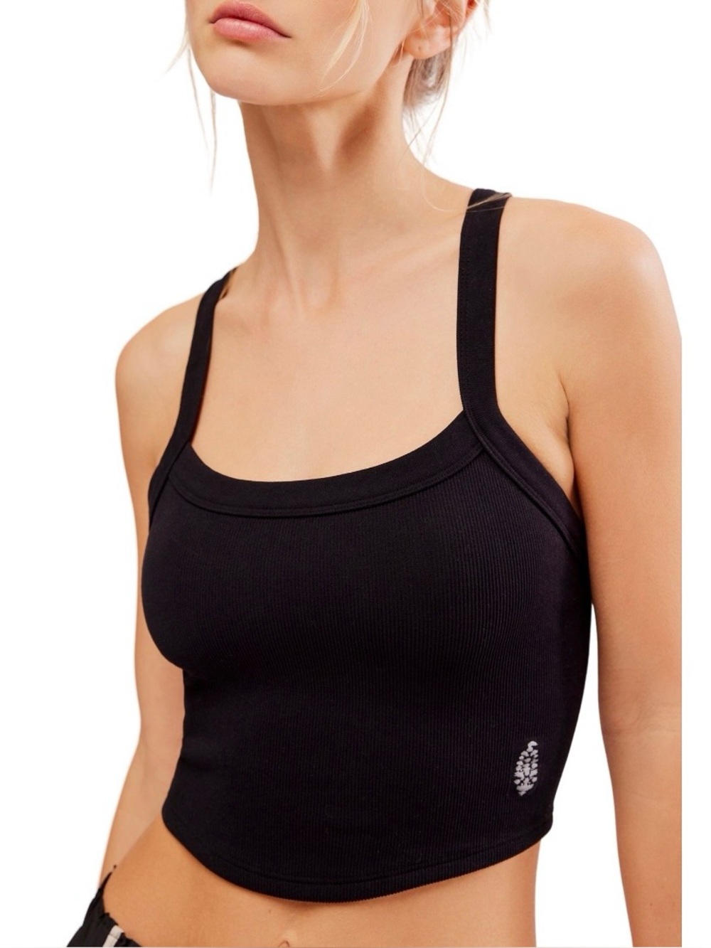 NEW FP Movement All Clear Cami Size M/L Black Cropped Tank Free People